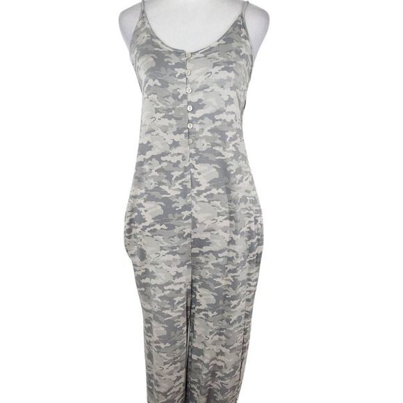 Honeydew Gray Camouflage Lounge Jumpsuit Size Medium Gray Camo Jogger Jumpsuit - Picture 1 of 7